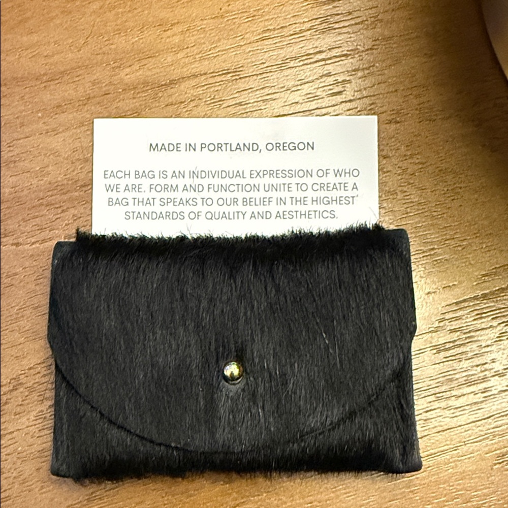 Black Fur Key & Card Holder